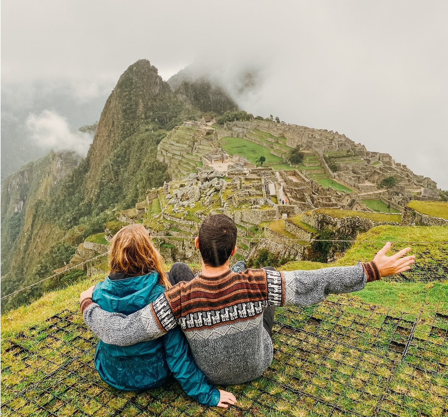 Pareja en Machu Picchu