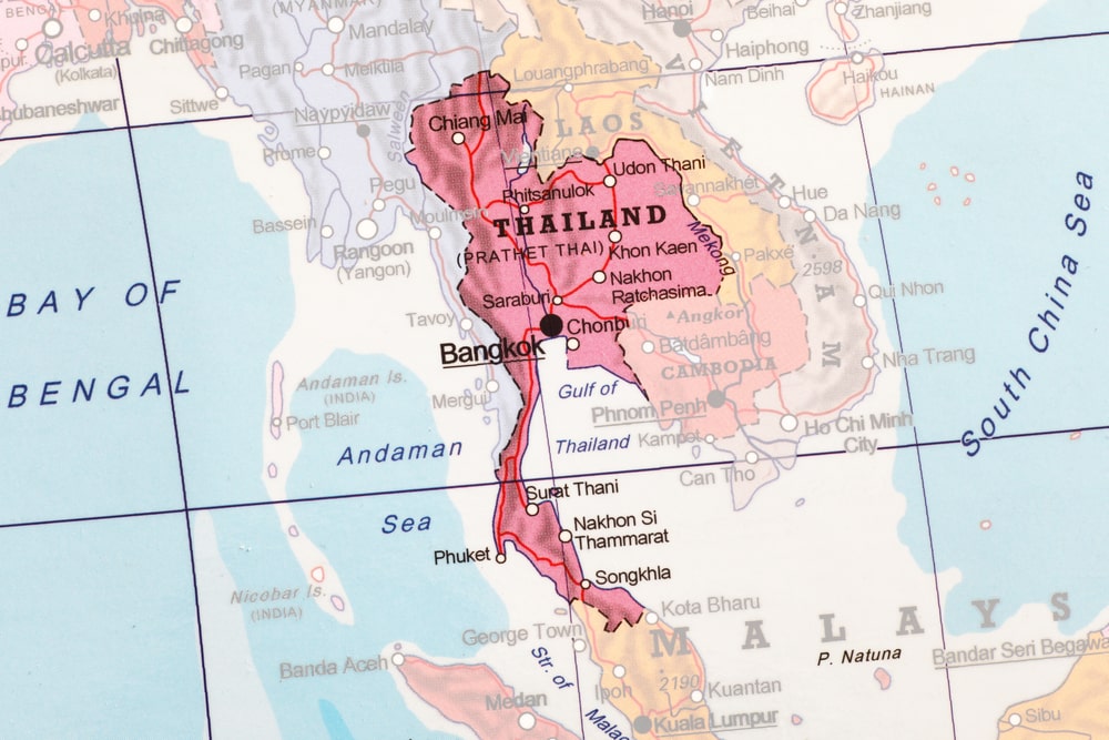mapa para viajar solo a Tailandia