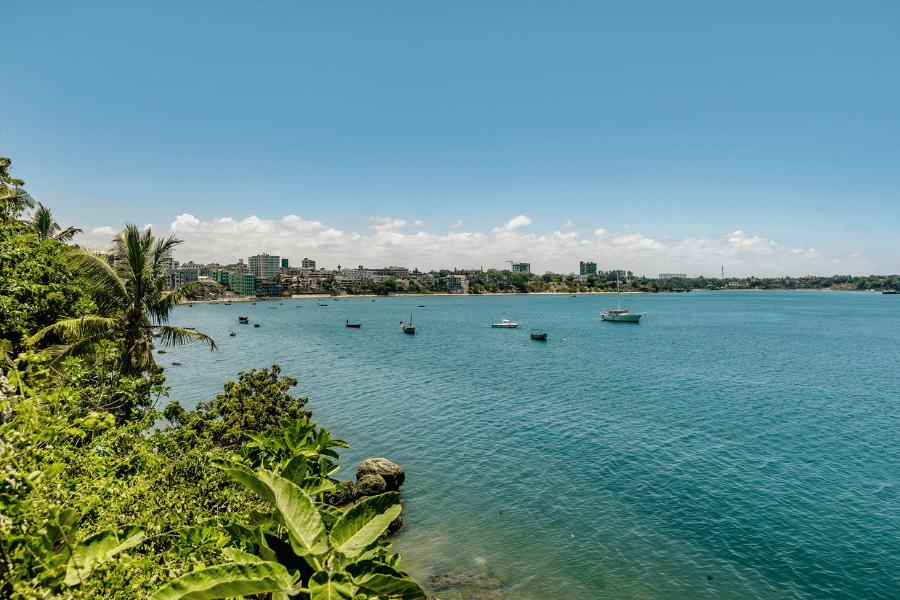vista aerea de la playa en Mombasa, Kenia