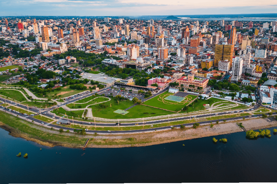 Vista panorámica Asunción en Paraguay
