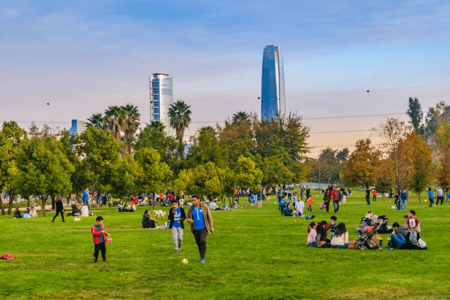 Parque Bicentenario en Santiago de Chile