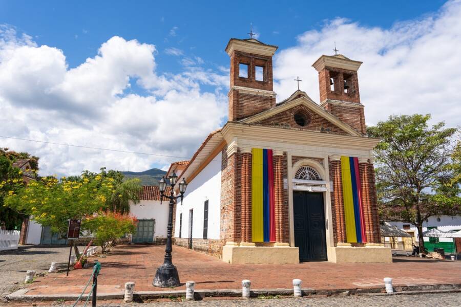 Iglesia de Nuestra Señora de Chiquinquirá en Santa Fe de Antioquia en Colombia.