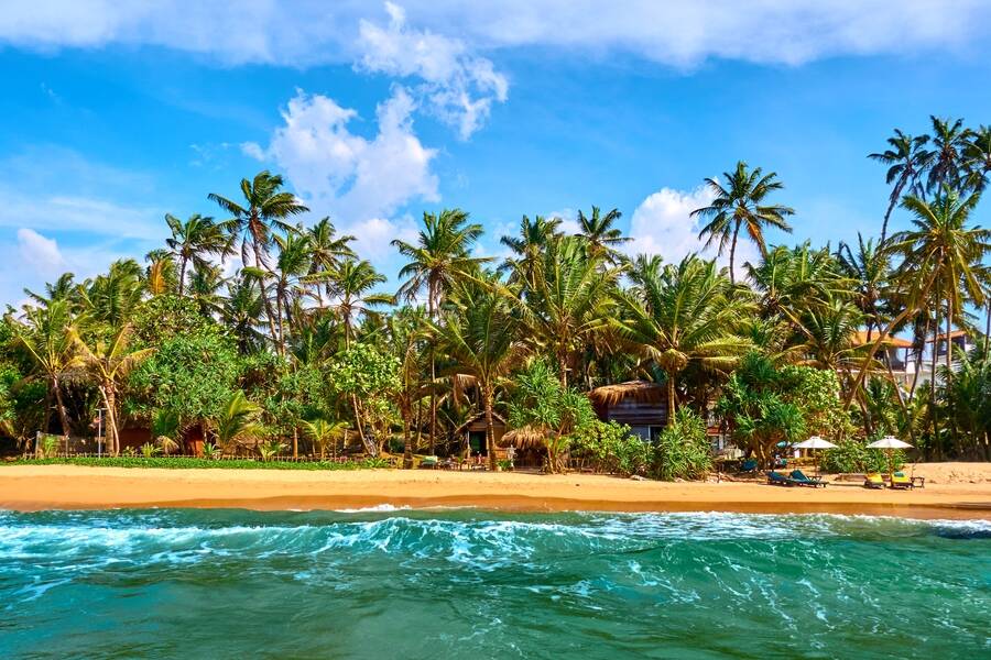 Playa de Bentota en Sri Lanka