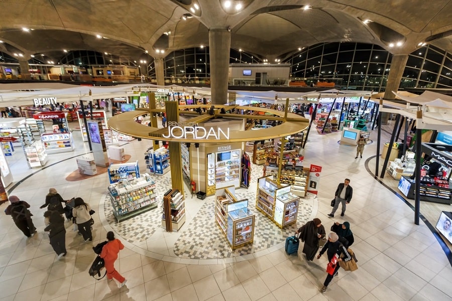 Terminal del aeropuerto de Amán en Jordania