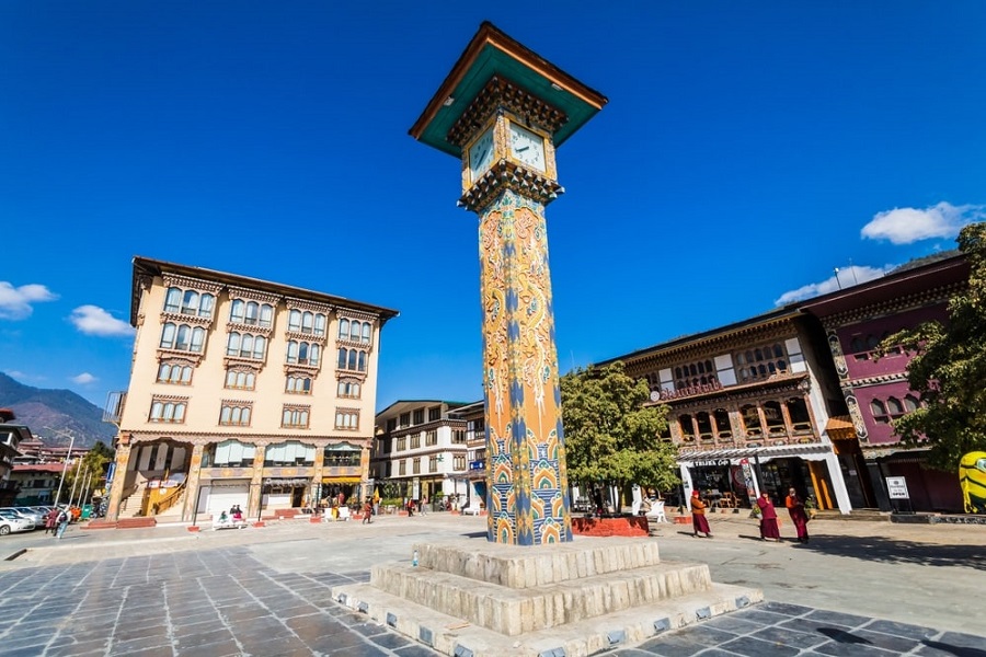 Torre del reloj en Thimphu 