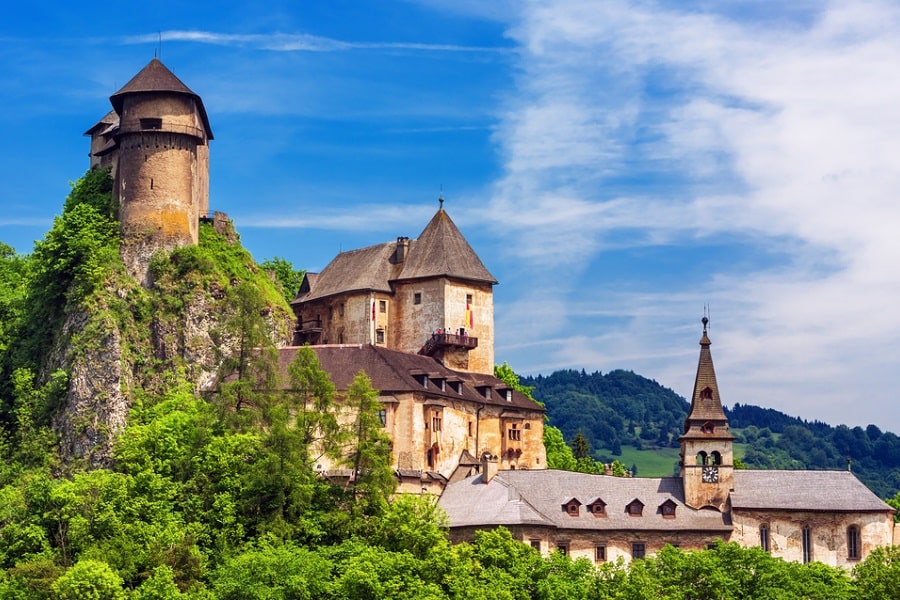 Castillo de Orava en Oravsky Podzamok, Eslovaquia