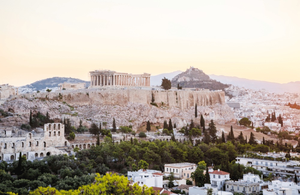 Atenas vista desde el aire, Grecia