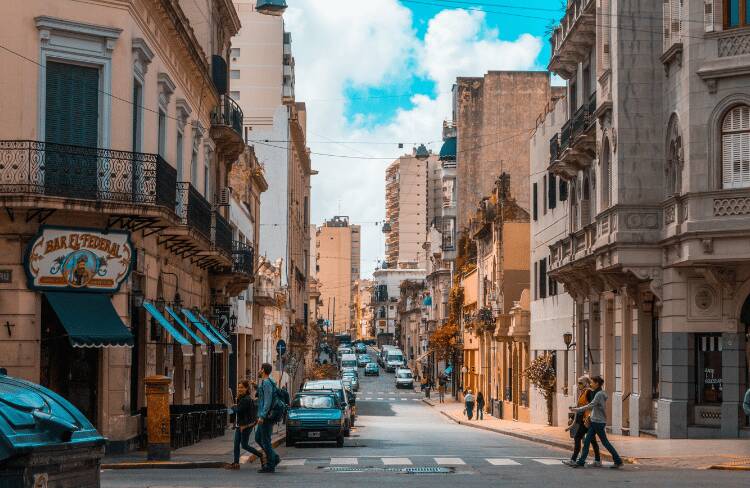 Las calles de Buenos Aires, en Argentina