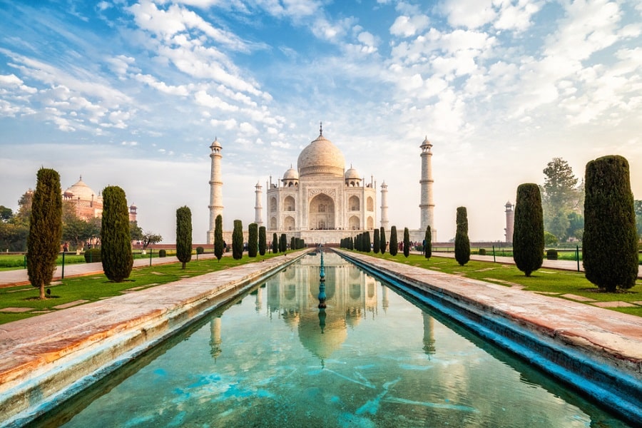 Taj Mahal en India una de las 7 maravillas del mundo