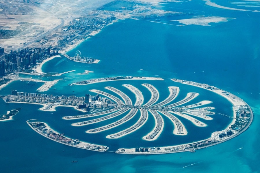 Vista aérea de Palm Jumeirah