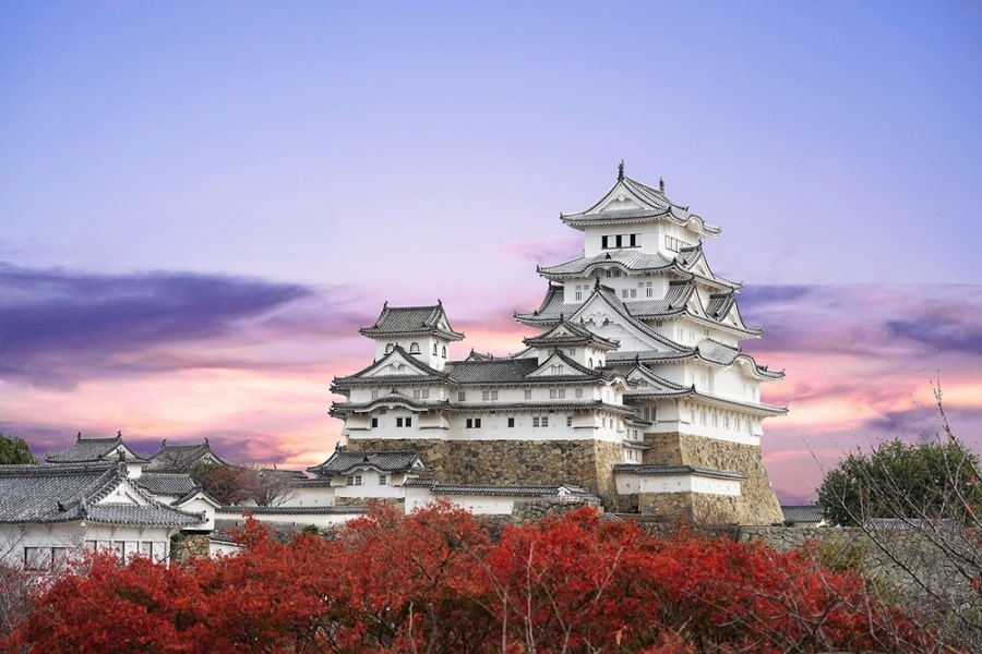 Castillo de Himeji en Hyogo, Japón.