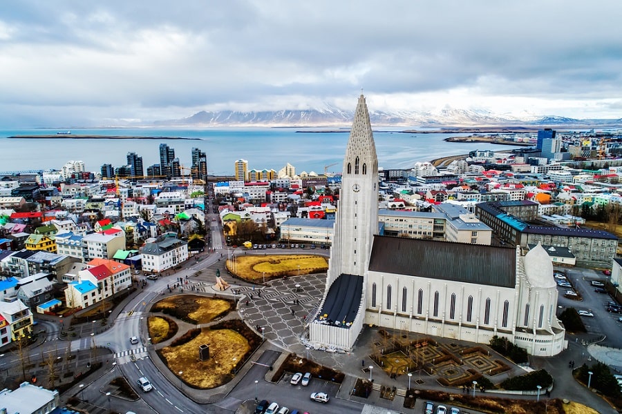 Ciudad de Reykjavík en Islandia