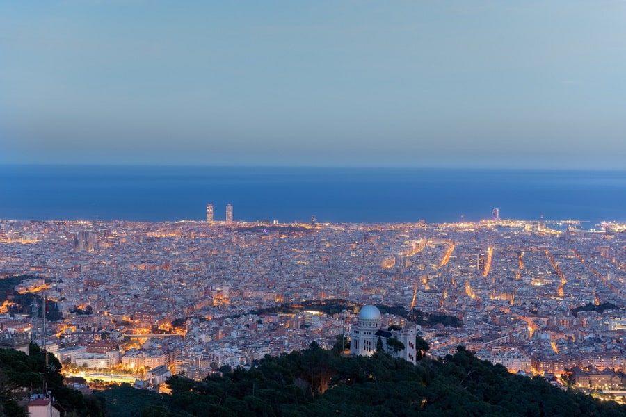 Mirador del Tibidabo en Barcelona