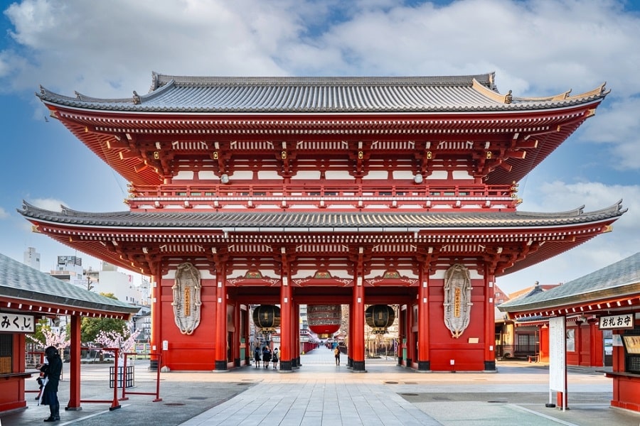 Templo Senso-ji en el barrio de Asakusa,