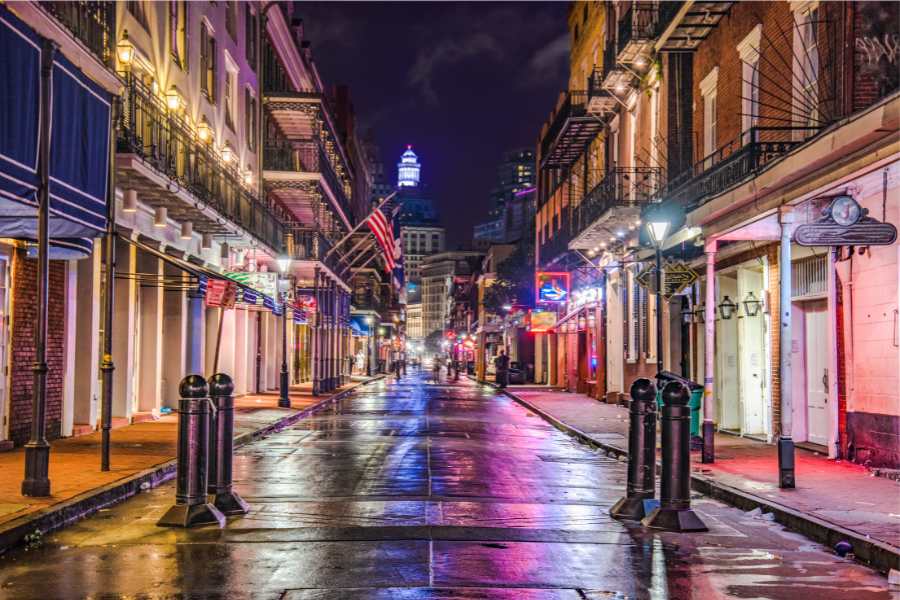 Bourbon street en nueva orleans