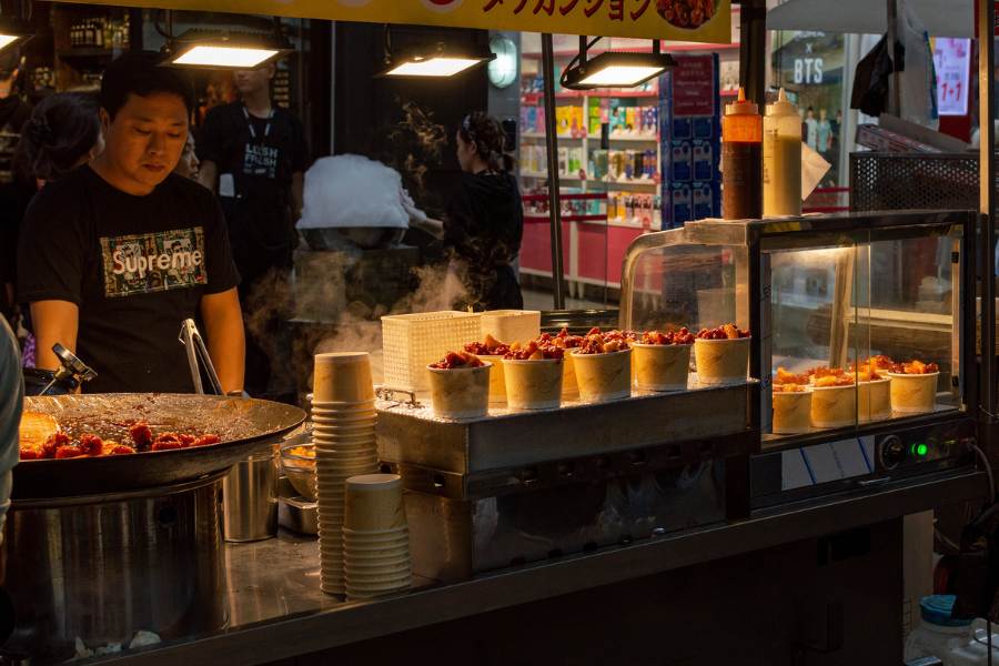 Mercadillo comida en corea del sur