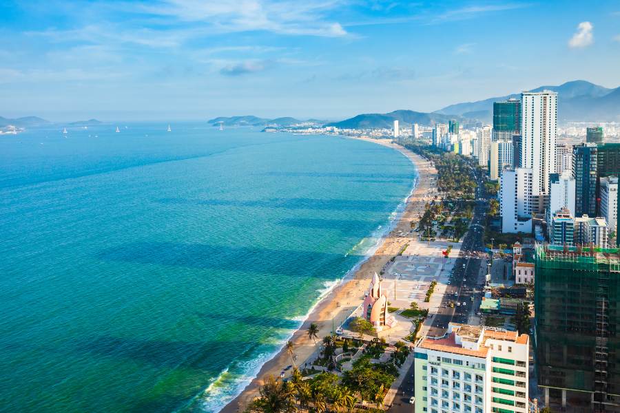 Vista aérea de Nha Trang, Vietnam