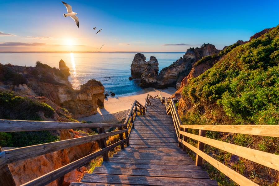 Camilo Beach (Praia do Camilo) at Algarve,