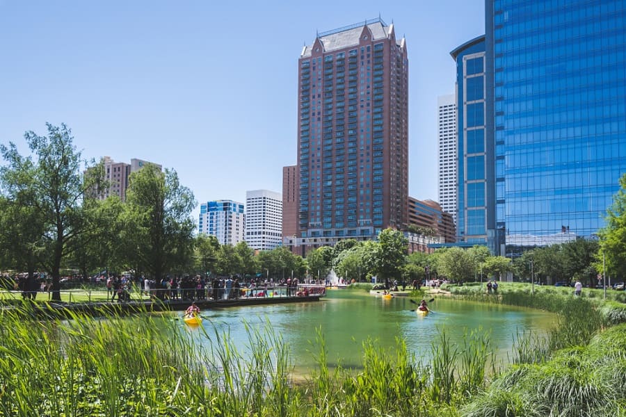 Discovery Green Park en Houston, Texas