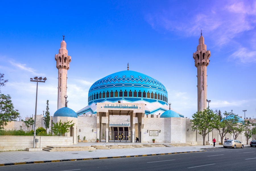 La Mezquita Azul en Ammán es uno de los lugares que ver en Amman