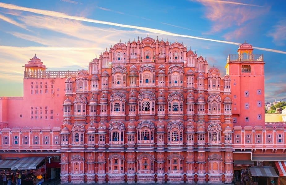 Palacio de Hawa Mahal en Jaipur, India