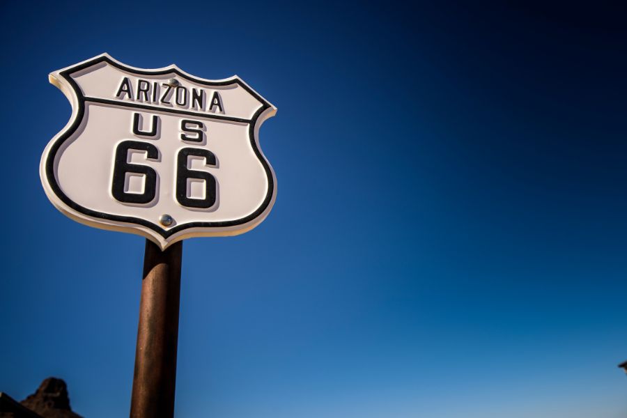 Arizona, señal Ruta 66