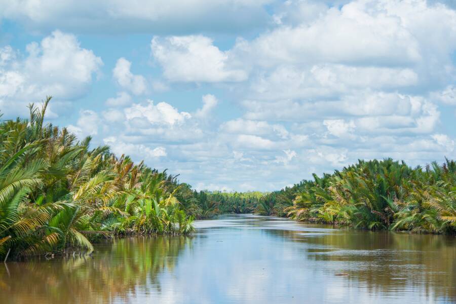 Río en Borneo, Indonesia