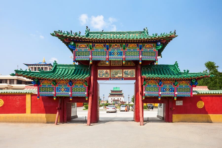 Monasterio de Gandantegchinlin en Ulán Bator, Mongolia. 