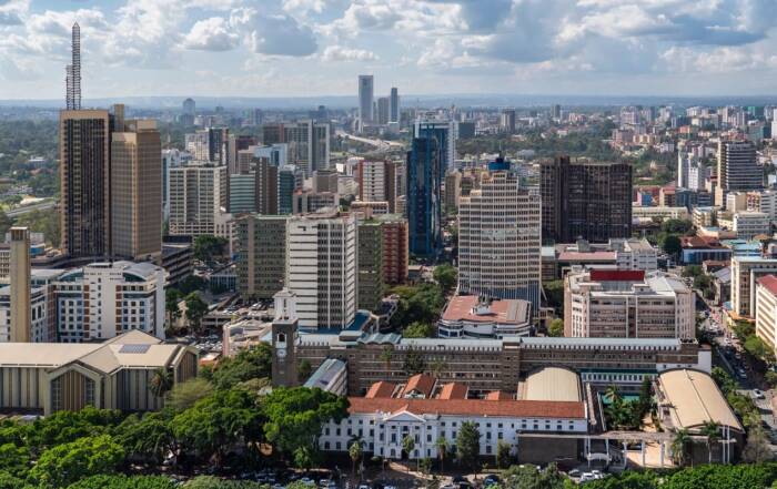 Vista aérea de la ciudad de Nairobi