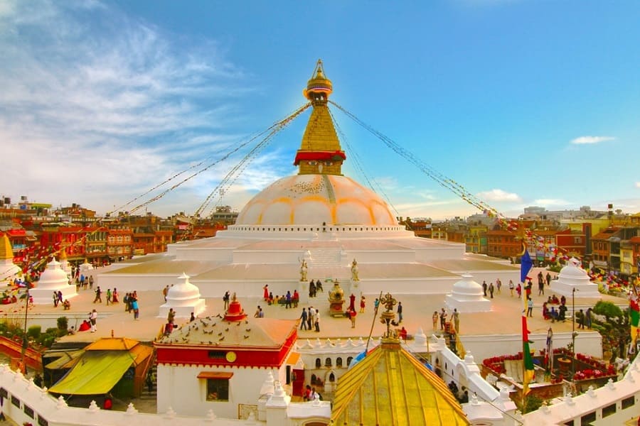 Boudhanath Stupa en Kathmandú, Nepal.