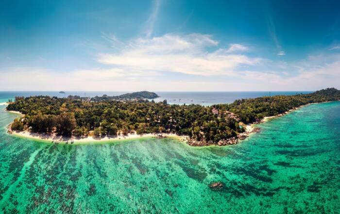 Imagen aérea de la isla de Koh Lipe en Tailandia
