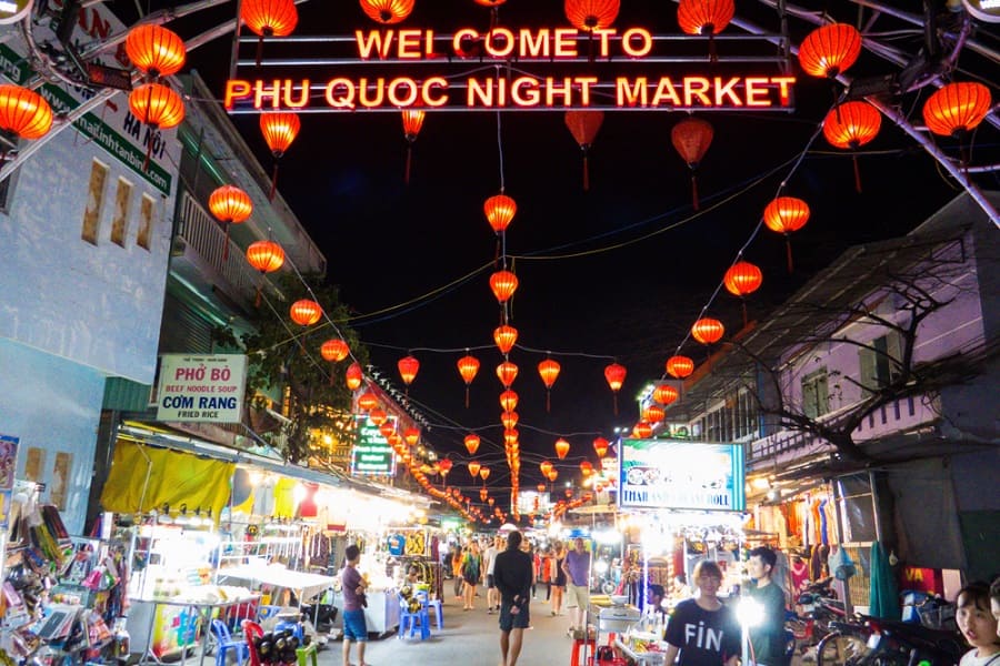 Mercado nocturno de Phu Quoc en Duong Dong