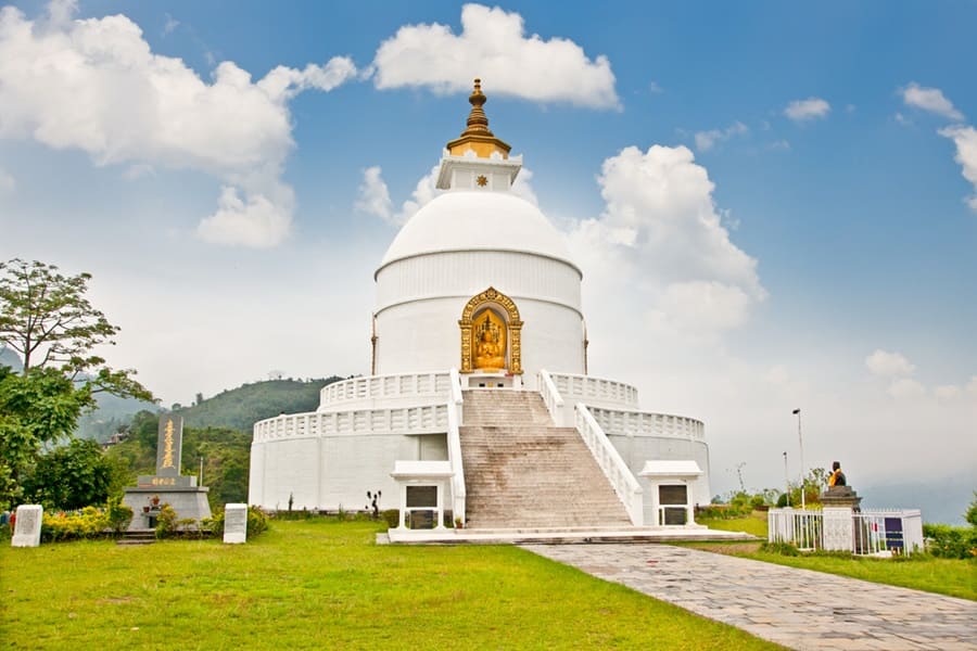 Pagoda de la Paz Mundial en Phokhara, Nepal