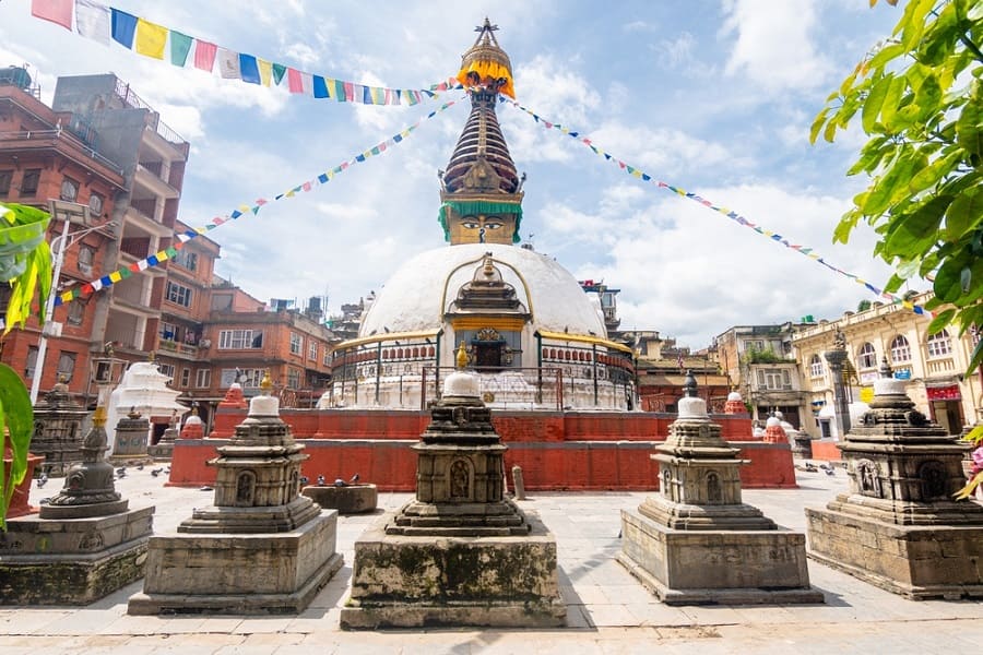 Swayambhunath (el templo de los nonos) en Kathmandú, Nepal
