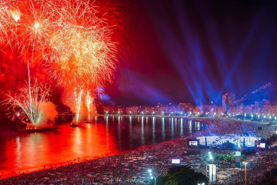 Fin de año en Copacabana, Brasil
