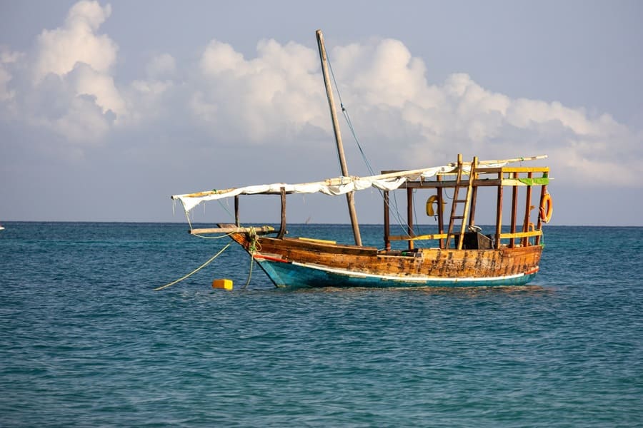 El Dhow es barco tradicional de Zanzíbar