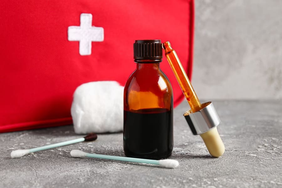 Povidona yodada en el botiquín de viaje