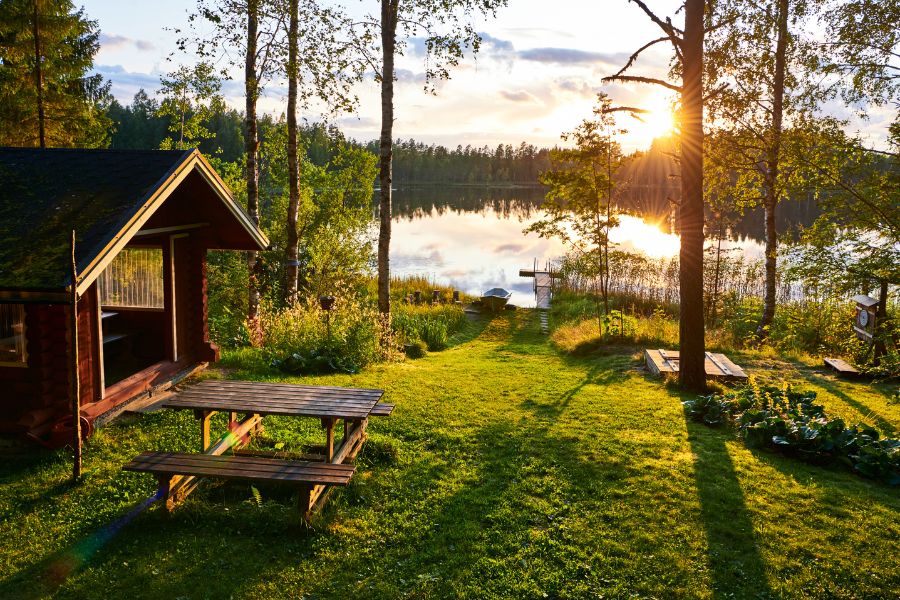 Espacio de desconexión en la naturaleza en Finlandia